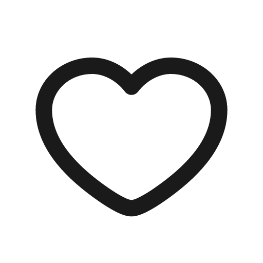 Heart outline icon, outline style, from Basil