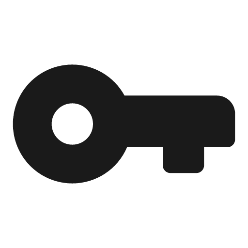 Key solid icon, filled style, from Basil