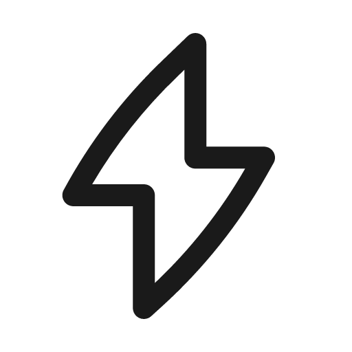 Lightning alt outline icon, outline style, from Basil