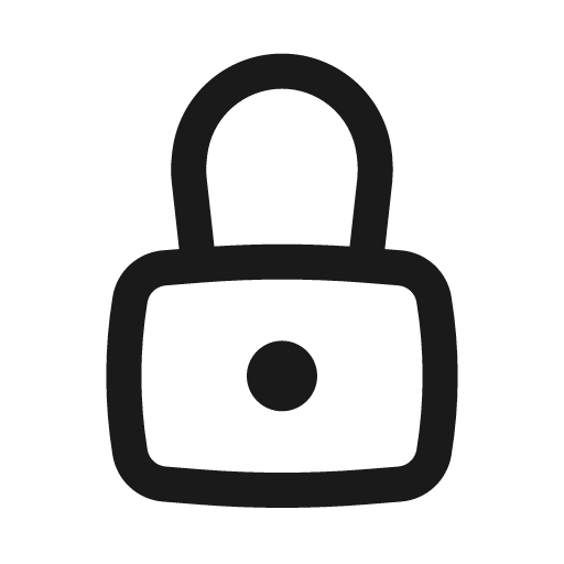Lock outline icon, outline style, from Basil