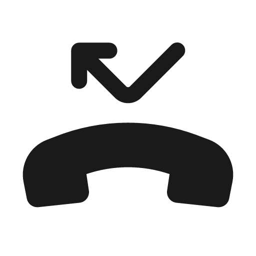 Phone miss solid icon, filled style, from Basil