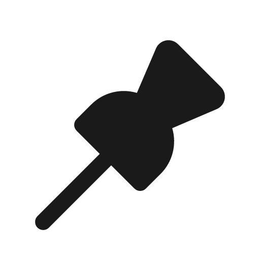 Pin solid icon, filled style, from Basil