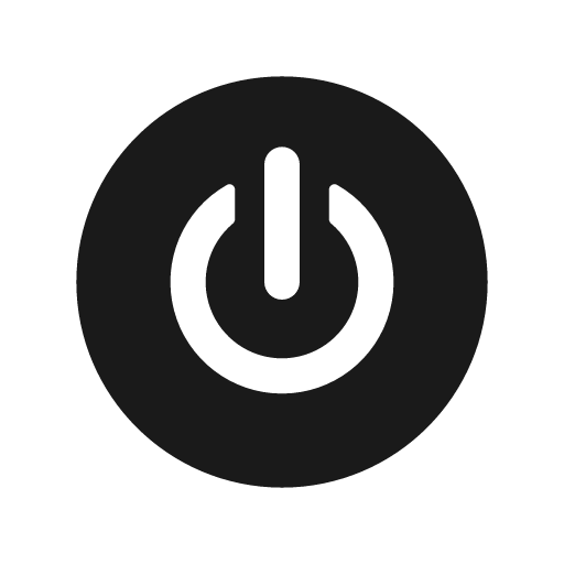 Power button solid icon, filled style, from Basil