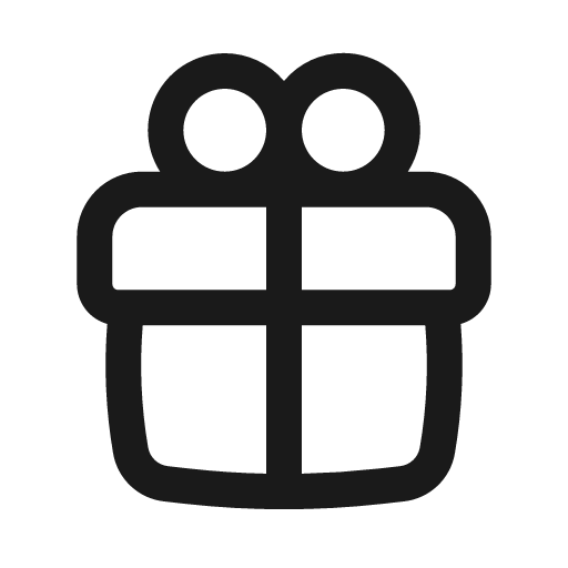 Present outline icon, outline style, from Basil
