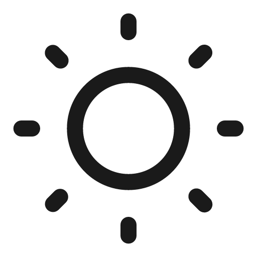 Sun outline icon, outline style, from Basil