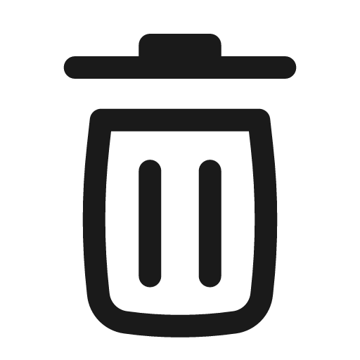 Trash outline icon, outline style, from Basil