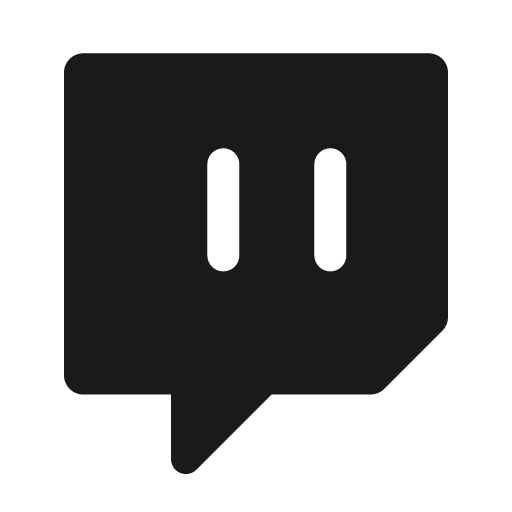 Twitch solid icon, filled style, from Basil