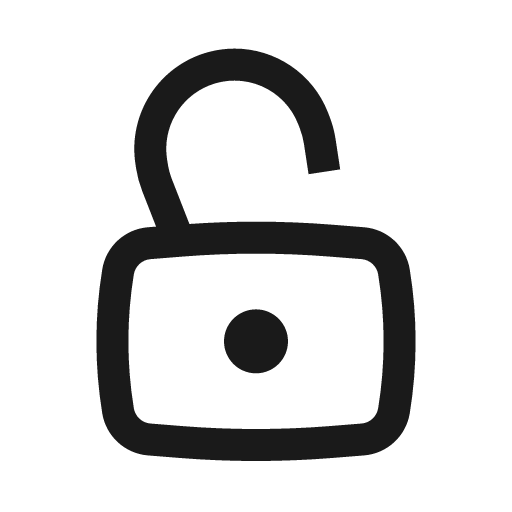 Unlock outline icon, outline style, from Basil