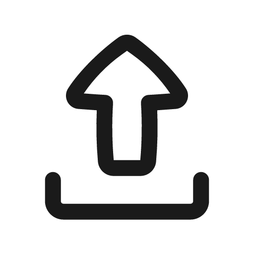 Upload outline icon, outline style, from Basil