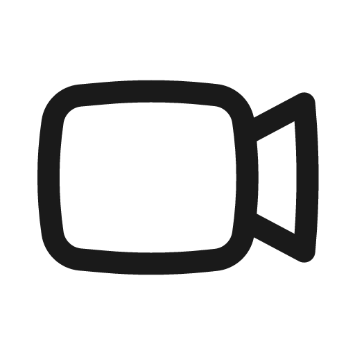 Video outline icon, outline style, from Basil