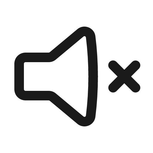Volume off outline icon, outline style, from Basil