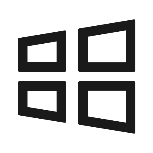 Windows outline icon, outline style, from Basil