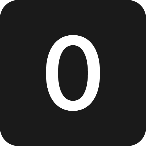 0 square fill icon, filled style, from Bootstrap Icons