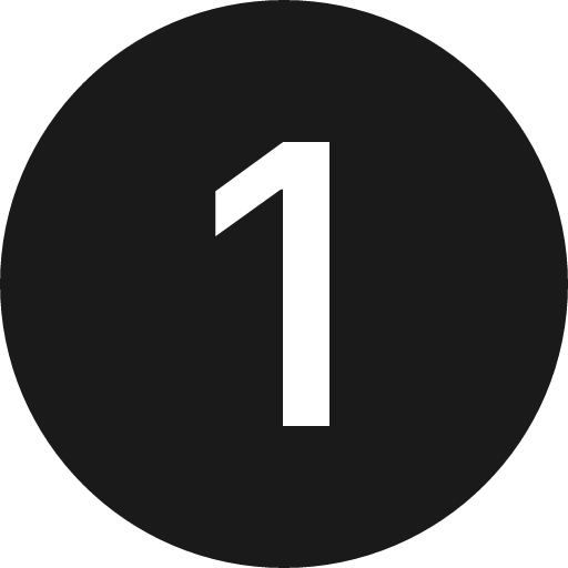 1 circle fill icon, filled style, from Bootstrap Icons