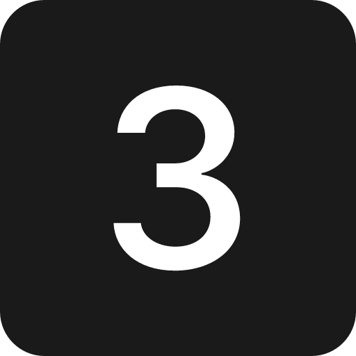 3 square fill icon, filled style, from Bootstrap Icons