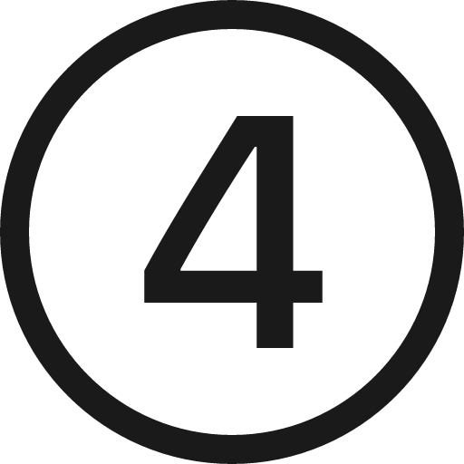 4 circle icon, solid style, from Bootstrap Icons