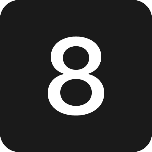 8 square fill icon, filled style, from Bootstrap Icons