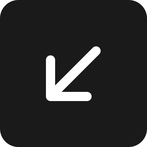 Arrow down left square fill icon, filled style, from Bootstrap Icons