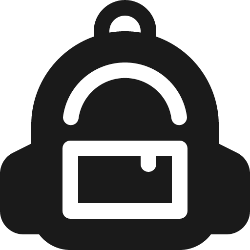 Backpack2 fill icon, filled style, from Bootstrap Icons