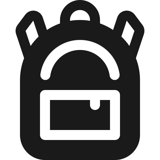 Backpack3 fill icon, filled style, from Bootstrap Icons