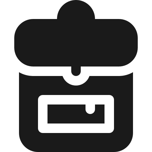 Backpack4 fill icon, filled style, from Bootstrap Icons