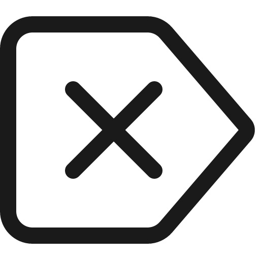 Backspace reverse icon, solid style, from Bootstrap Icons