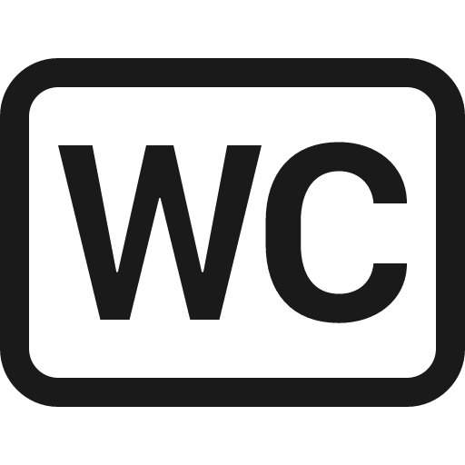 Badge wc icon, solid style, from Bootstrap Icons