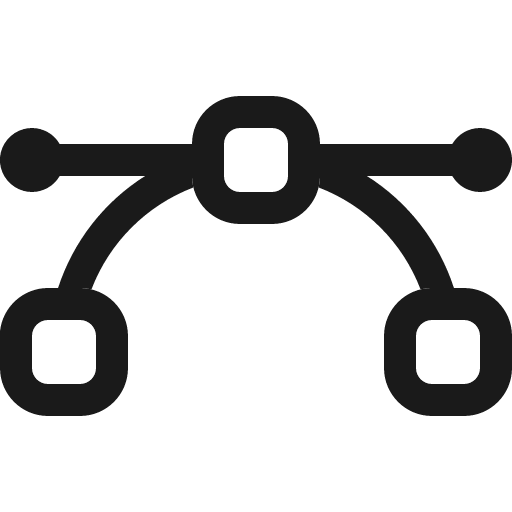 Bezier icon, solid style, from Bootstrap Icons