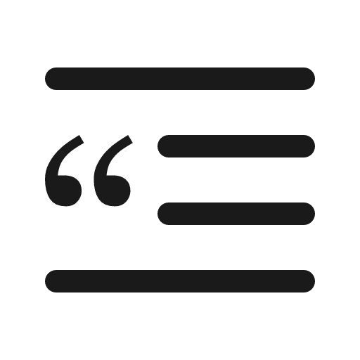 Blockquote left icon, solid style, from Bootstrap Icons