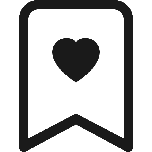 Bookmark heart icon, solid style, from Bootstrap Icons