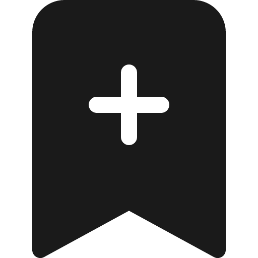 Bookmark plus fill icon, filled style, from Bootstrap Icons
