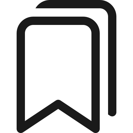 Bookmarks icon, solid style, from Bootstrap Icons
