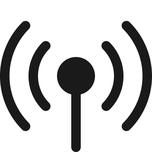 Broadcast pin icon, solid style, from Bootstrap Icons