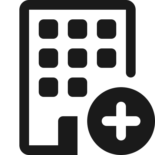 Building add icon, solid style, from Bootstrap Icons
