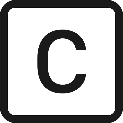 C square icon, solid style, from Bootstrap Icons