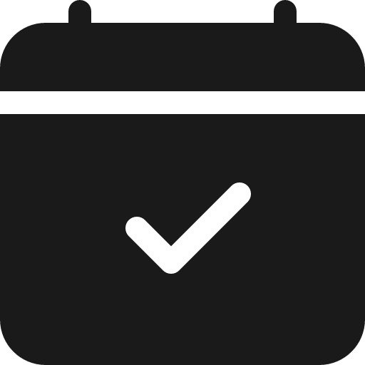 Calendar check fill icon, filled style, from Bootstrap Icons