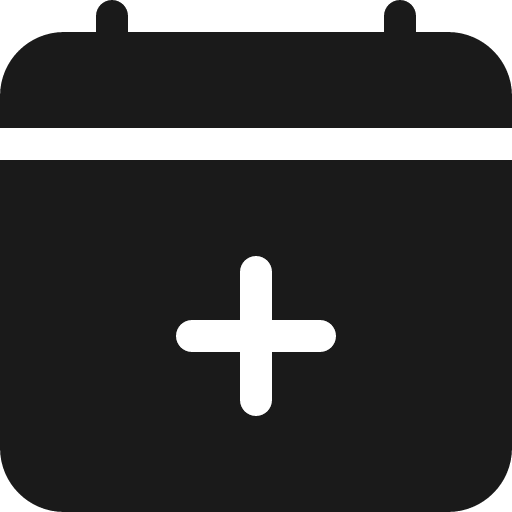 Calendar plus fill icon, filled style, from Bootstrap Icons