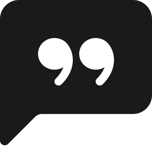 Chat left quote fill icon, filled style, from Bootstrap Icons