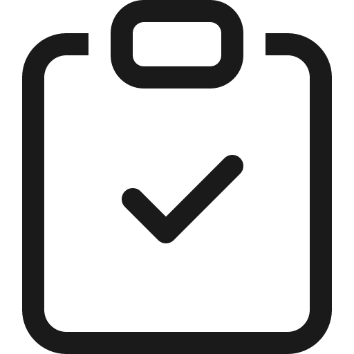 Clipboard check icon, solid style, from Bootstrap Icons