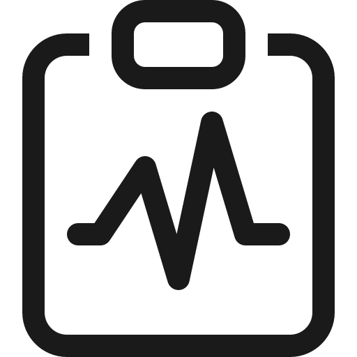 Clipboard pulse icon, solid style, from Bootstrap Icons