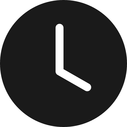 Clock fill icon, filled style, from Bootstrap Icons