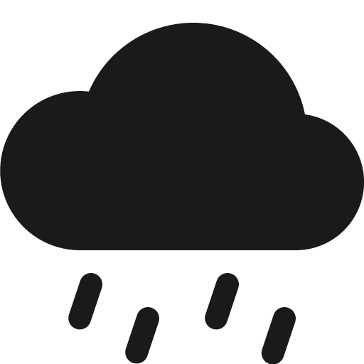 Cloud drizzle fill icon, filled style, from Bootstrap Icons