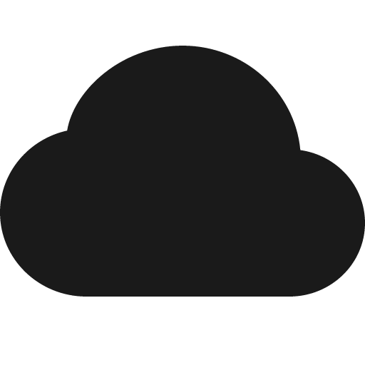 Cloud fill icon, filled style, from Bootstrap Icons