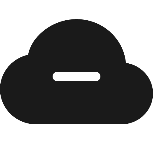 Cloud minus fill icon, filled style, from Bootstrap Icons