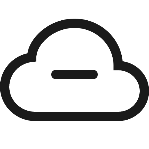 Cloud minus icon, solid style, from Bootstrap Icons