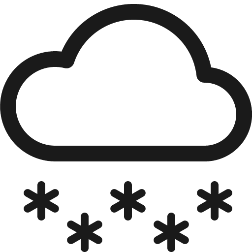 Cloud snow icon, solid style, from Bootstrap Icons