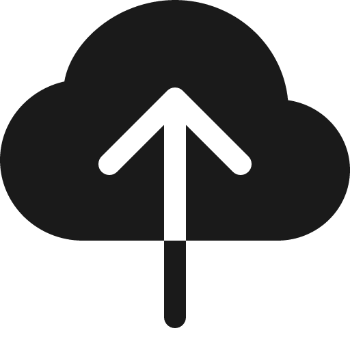 Cloud upload fill icon, filled style, from Bootstrap Icons