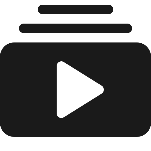 Collection play fill icon, filled style, from Bootstrap Icons