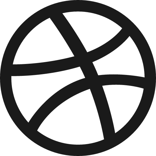 Dribbble icon, solid style, from Bootstrap Icons
