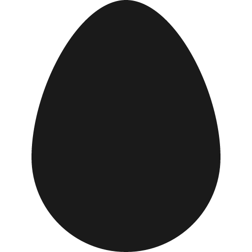 Egg fill icon, filled style, from Bootstrap Icons